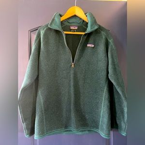 Patagonia dark teal pullover fleece